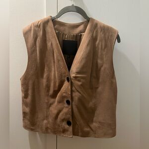 Massimo Dutti Suede Leather Vest (NEVER USED)